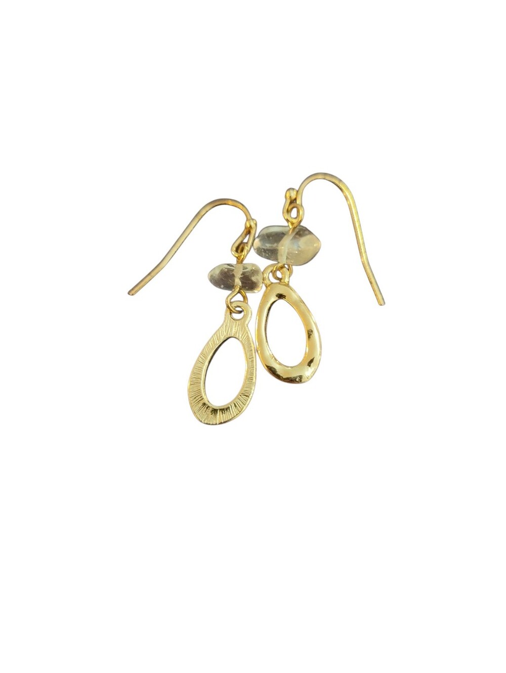 Gold Tone Teardrop Earrings